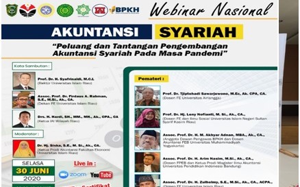 WEBINAR NASIONAL AKUNTANSI SYARIAH FEB UNIVERSITAS ISLAM RIAU (UIR)